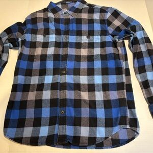 Mens Gap Small Regular Fit Blue Plaid Flannel